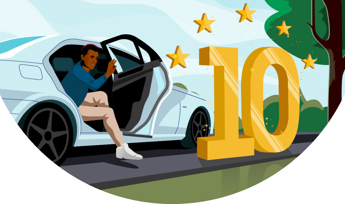 5 stars 10 trips